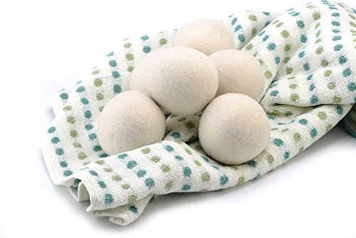 6 Bälle – 7cm Durchmesser, 100% Organic Neuseeland Wolle Trocknerbälle von RRR Natural Farm, Wiederverwendbar Natürliches Gewebe Weichmacher Gesundes Wäscheleben - 5