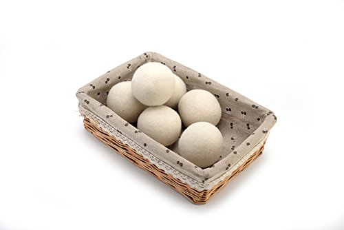 6 Bälle – 7cm Durchmesser, 100% Organic Neuseeland Wolle Trocknerbälle von RRR Natural Farm, Wiederverwendbar Natürliches Gewebe Weichmacher Gesundes Wäscheleben - 6