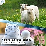 4 x Trocknerball – Bälle aus 100% Wolle zur Nutzung im Trockner, für schnelleres Trocknen und weichere Wäsche. Zeit und Kosten sparen durch Trocknerbälle für jede Wäsche, Decke, Kissen, Kopfkissen oder Daunen im Wäschetrockner. Trocknerkugeln für Wäschetrockner. - 4