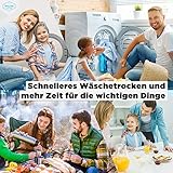 4 x Trocknerball – Bälle aus 100% Wolle zur Nutzung im Trockner, für schnelleres Trocknen und weichere Wäsche. Zeit und Kosten sparen durch Trocknerbälle für jede Wäsche, Decke, Kissen, Kopfkissen oder Daunen im Wäschetrockner. Trocknerkugeln für Wäschetrockner. - 5