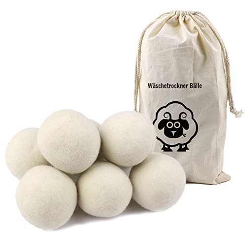 Litian 8er Pack 7cm Trocknerbälle, Aus 100% Premium-Schafwolle, Wäschetrockner Bälle für Wäschetrockner