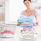Decdeal 6er Trocknerbälle Trocknerkugeln aus Wolle zur Nutzung im Trockner - 3